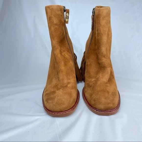 NEW Kelsi Dagger Brooklyn Linx Suede Fringe Boots - Picture 7 of 13